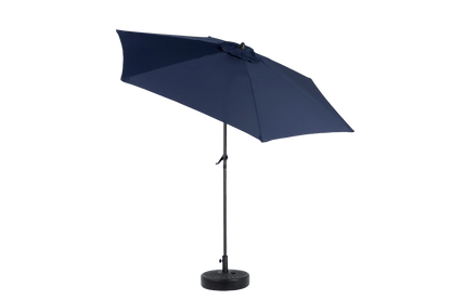 9FT Outdoor Patio Umbrella Outdoor Table Umbrella with Push Button Tilt and Crank, Market Umbrella 6 Sturdy Ribs , Deck, Backyard, Pool (Base Not Included) - (Navy blue ) - 1st Choice Furniture Direct