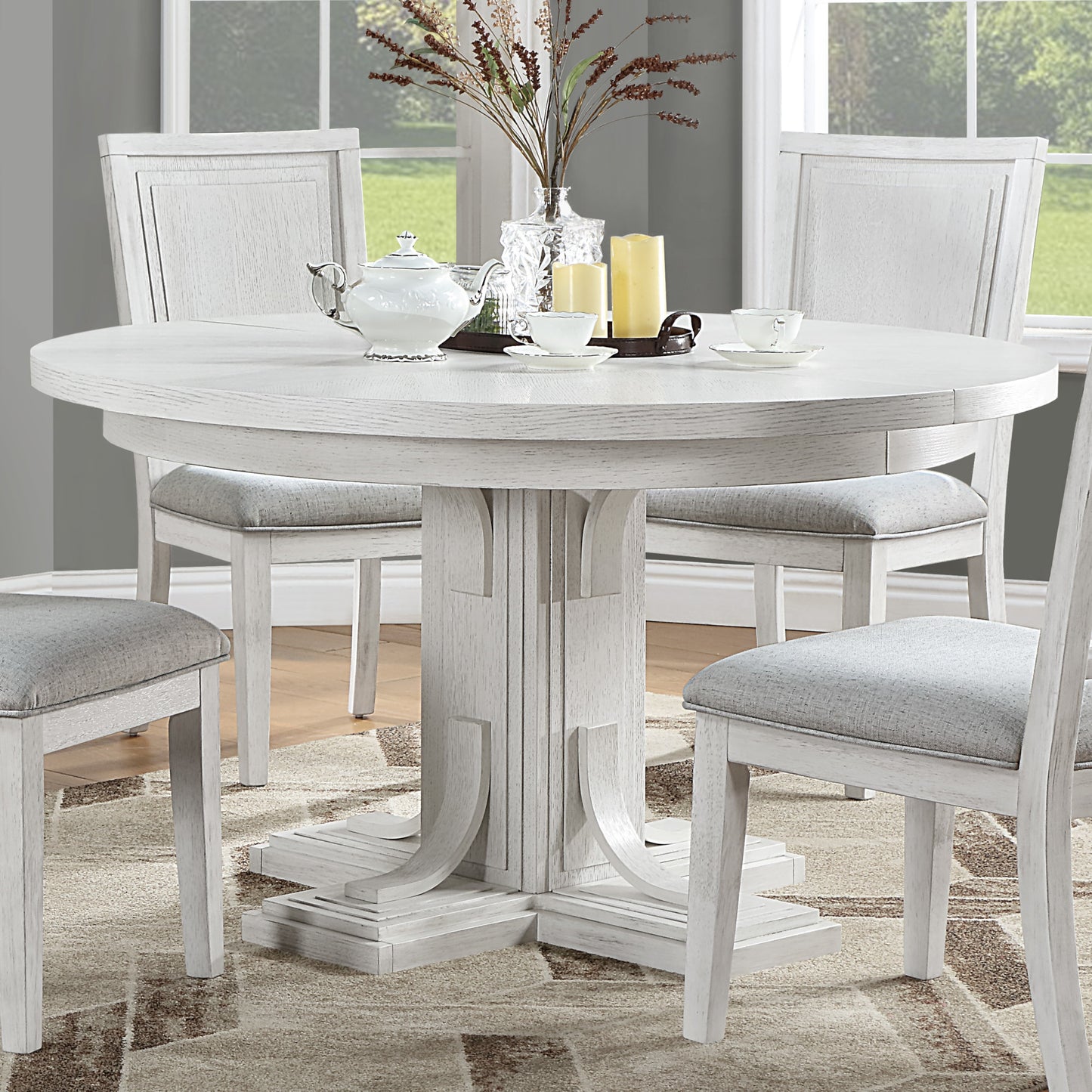 Sunset Trading Dover 54 Round to 72" Oval Expandable Pedestal Dining Table