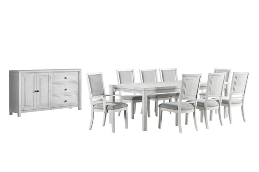 Sunset Trading Dover 10PC 60-78-96" Rectangular Expandable Dining Table Set