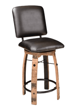 William Sheppee Bar Stool with Swivel Cushioned Seat & Back