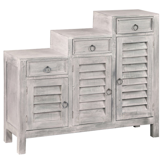 Sunset Trading Cottage Three Tiered Shutter Cabinet