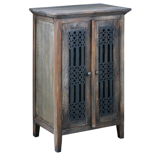 Sunset Trading Cottage Solid Wood Deco Carved Hall Cabinet