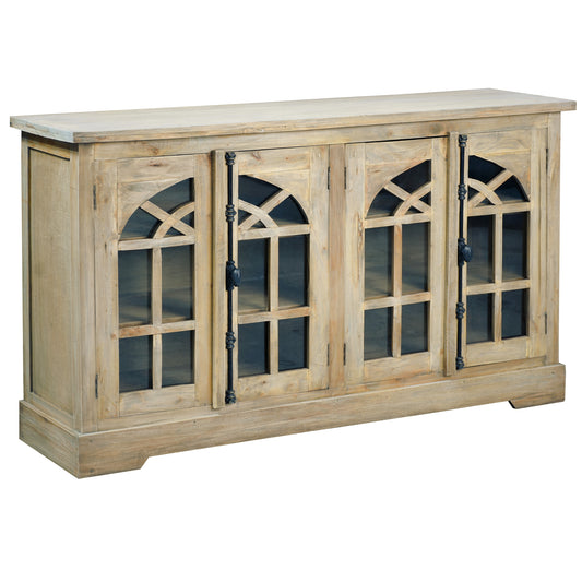 Sunset Trading Cottage 63" Arched Glass Door Credenza