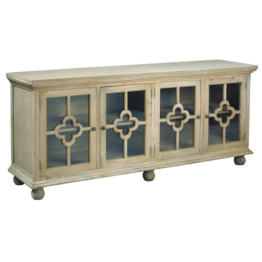 Sunset Trading Cottage 87" Clover Glass Door Credenza