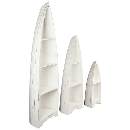 Sunset Trading Cottage 3 Piece Boat Shaped Freestanding Shelves