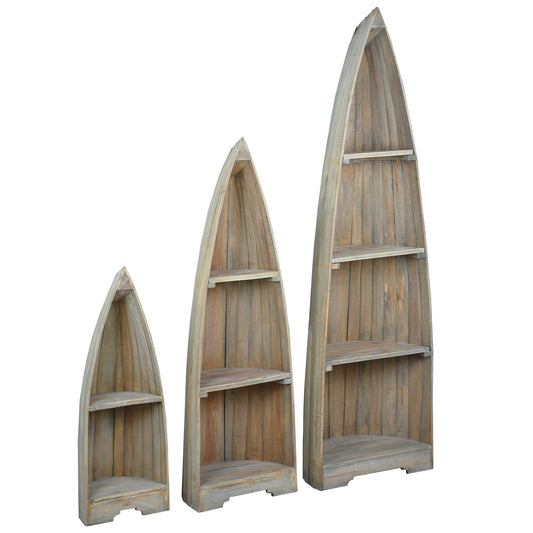 Sunset Trading Cottage 3 Piece Boat Shaped Freestanding Shelves