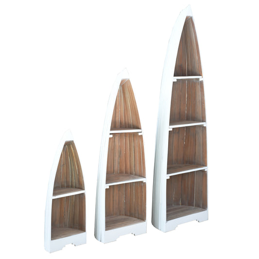 Sunset Trading Cottage 3 Piece Boat Shaped Freestanding Shelves