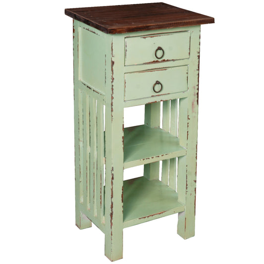 Sunset Trading Cottage End Table with Drawers and Shelves