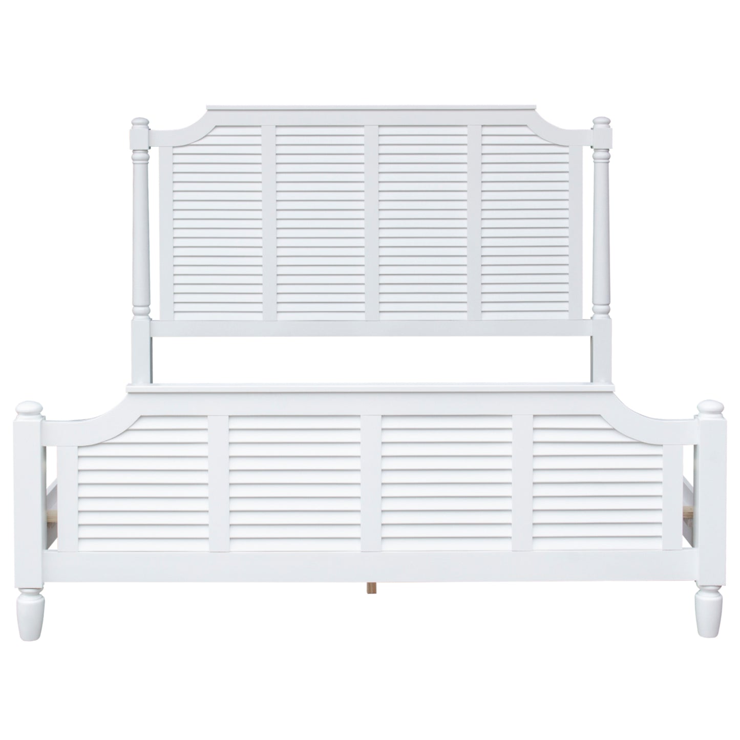 Sunset Trading White Shutter Wood Queen Bed