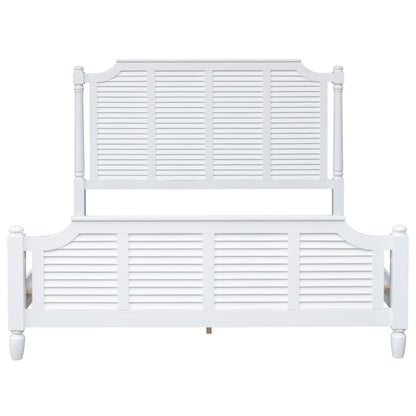 Sunset Trading White Shutter Wood Queen Bed