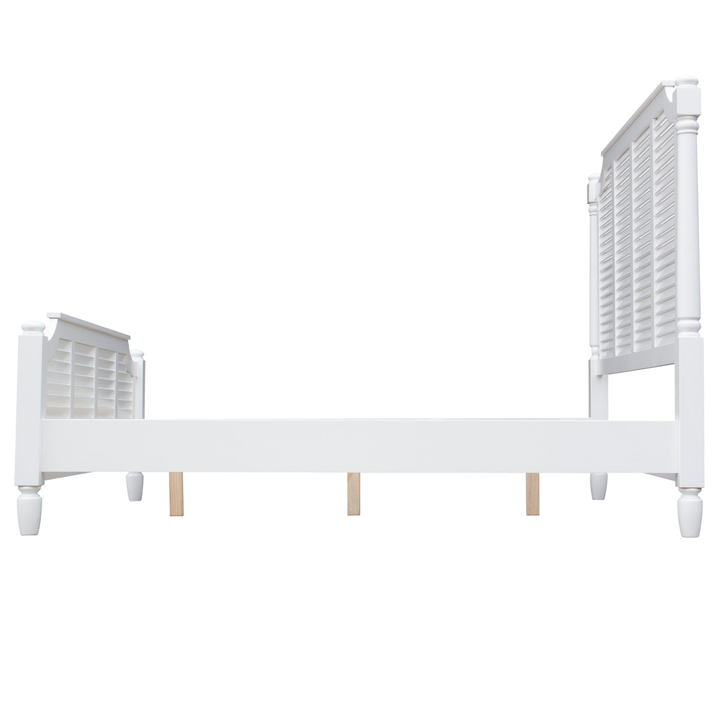 Sunset Trading White Shutter Wood Queen Bed