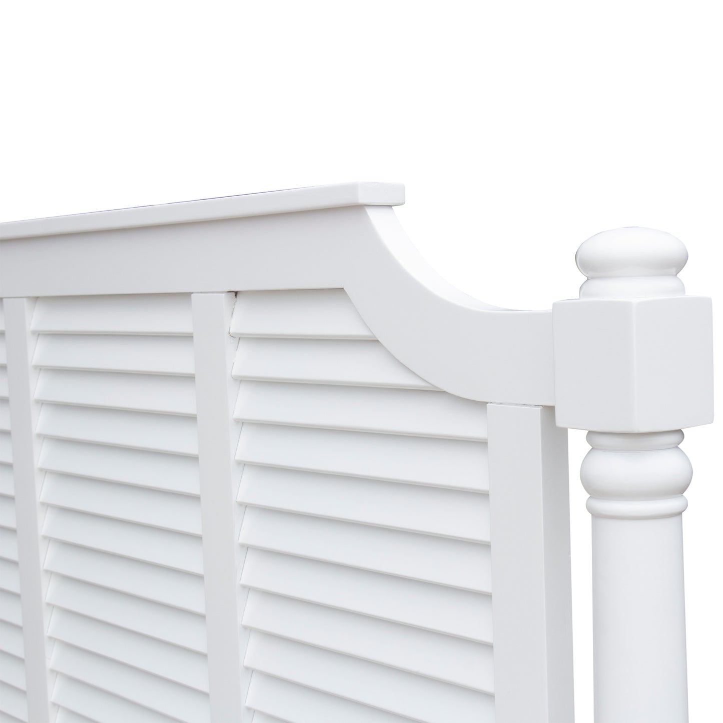 Sunset Trading White Shutter Wood Queen Bed