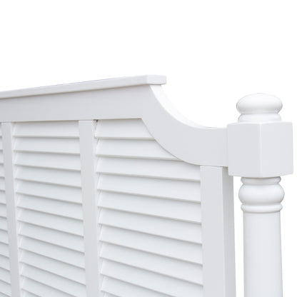 Sunset Trading White Shutter Wood King Bed