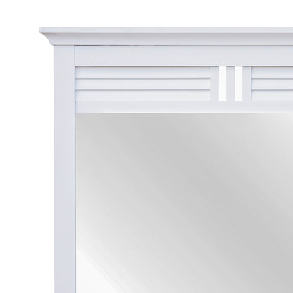 Sunset Trading White Shutter Wood Mirror