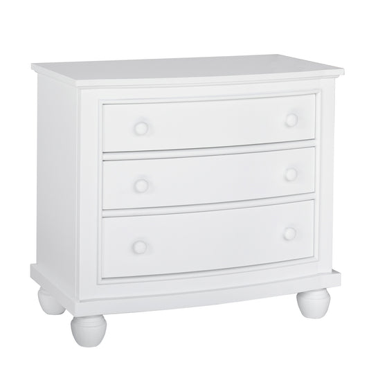 Sunset Trading White Shutter Wood 3 Drawer Nightstand