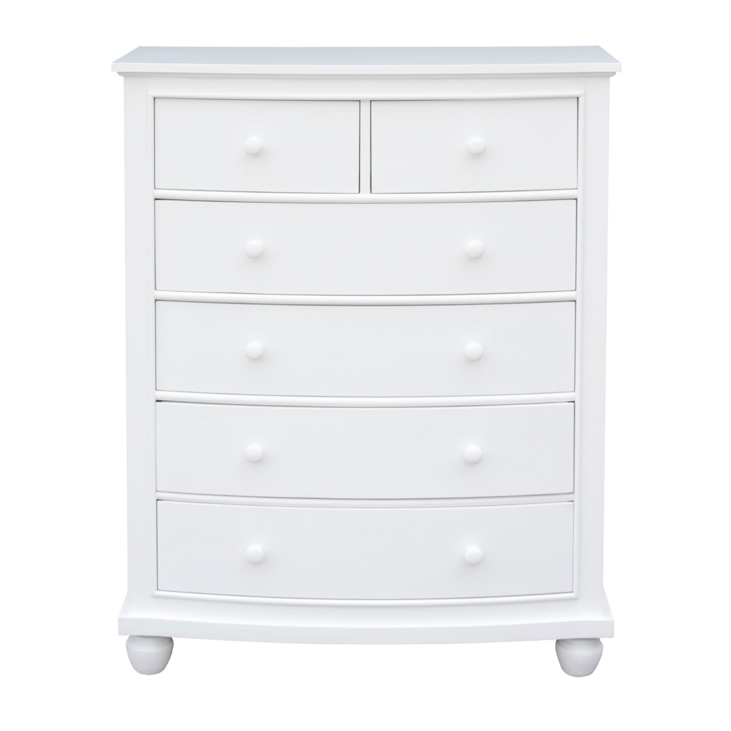 Sunset Trading White Shutter Wood 6 Drawer Chest