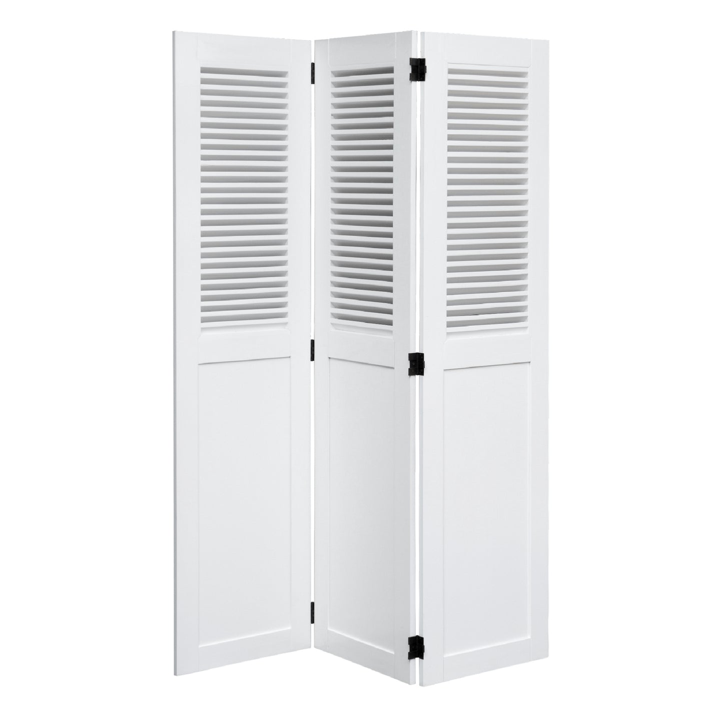 Sunset Trading White Shutter Wood Room Divider