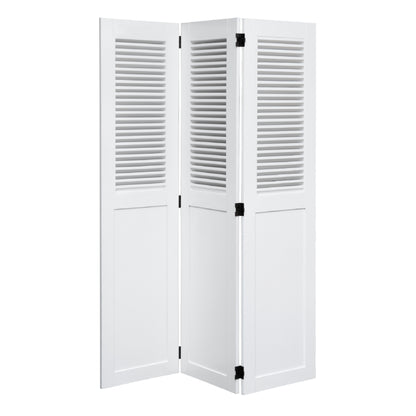 Sunset Trading White Shutter Wood Room Divider