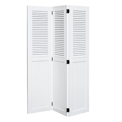 Sunset Trading White Shutter Wood Room Divider