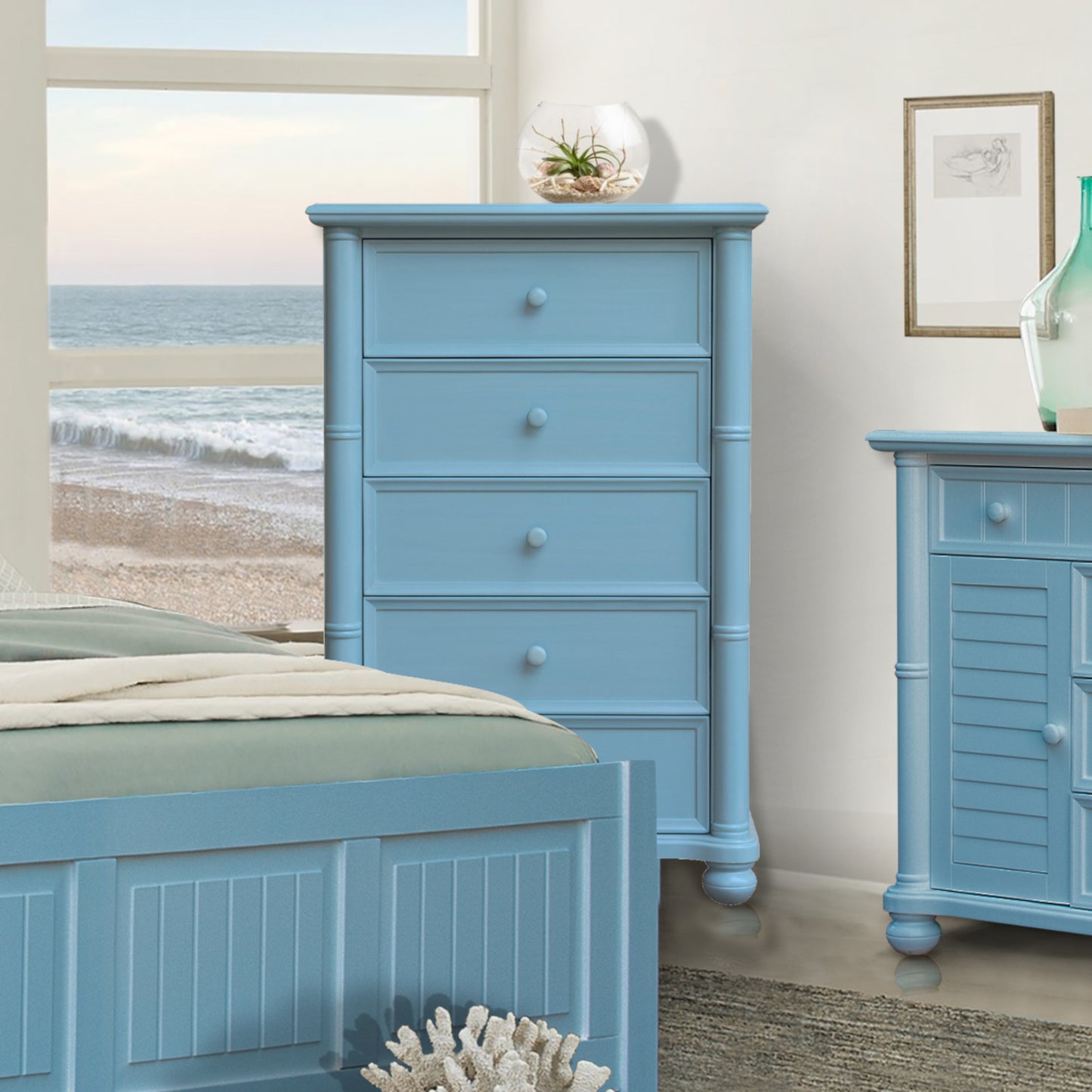 Sunset Trading Cool Breeze 5 Drawer Bedroom Chest