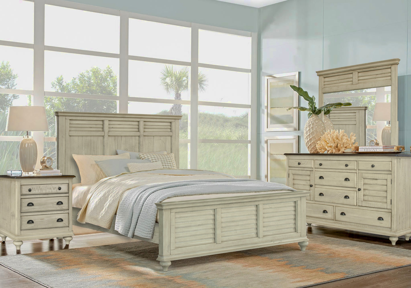 Sunset Trading Shades of Sand 5 Piece Queen Bedroom Set