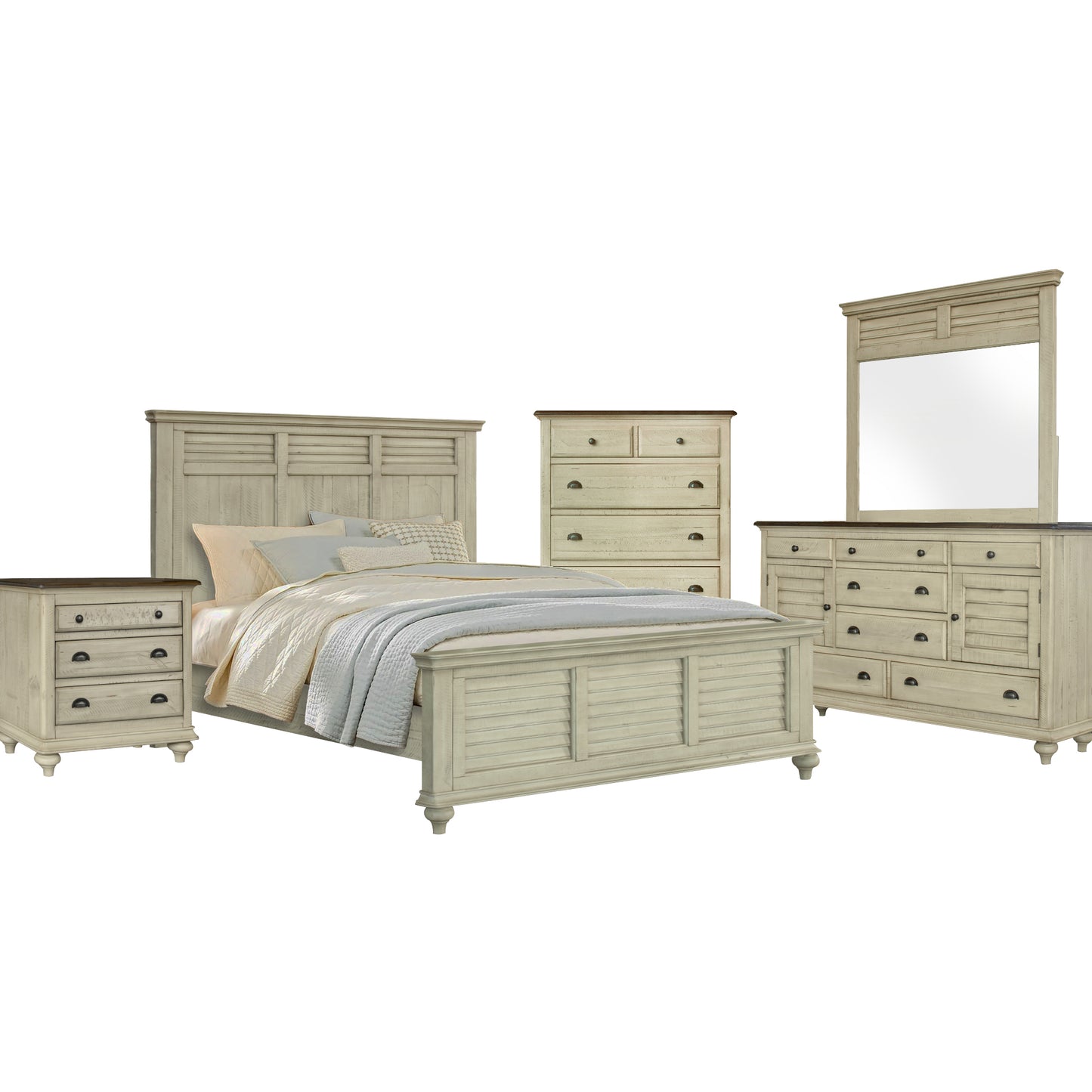 Sunset Trading Shades of Sand 5 Piece Queen Bedroom Set