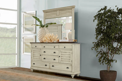 Sunset Trading Shades of Sand Dresser with Shutter Mirror