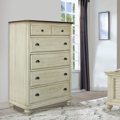 Sunset Trading Shades of Sand 6 Drawer Bedroom Chest