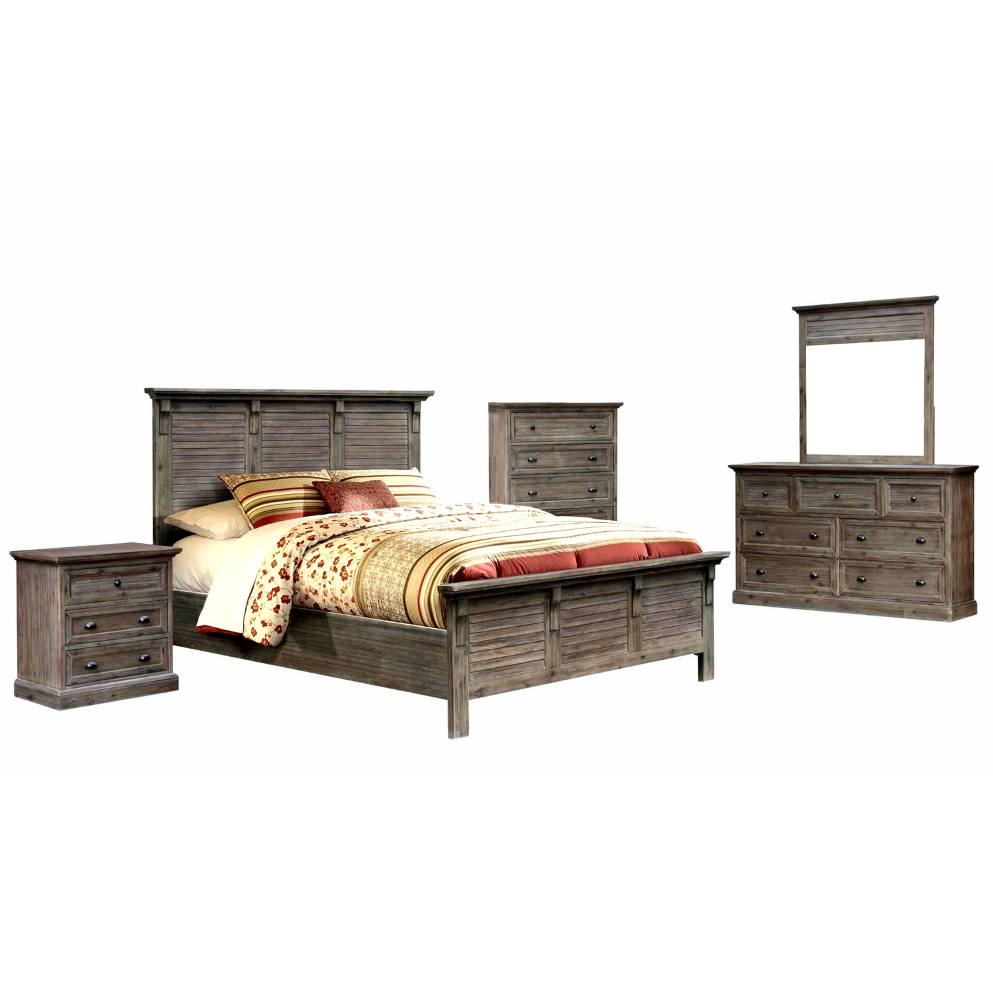 Sunset Trading Solstice Gray 5 Piece Queen Bedroom Set