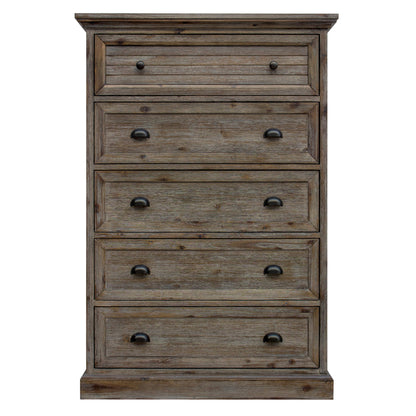 Sunset Trading Solstice Gray 5 Drawer Bedroom Chest