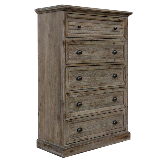 Sunset Trading Solstice Gray 5 Drawer Bedroom Chest