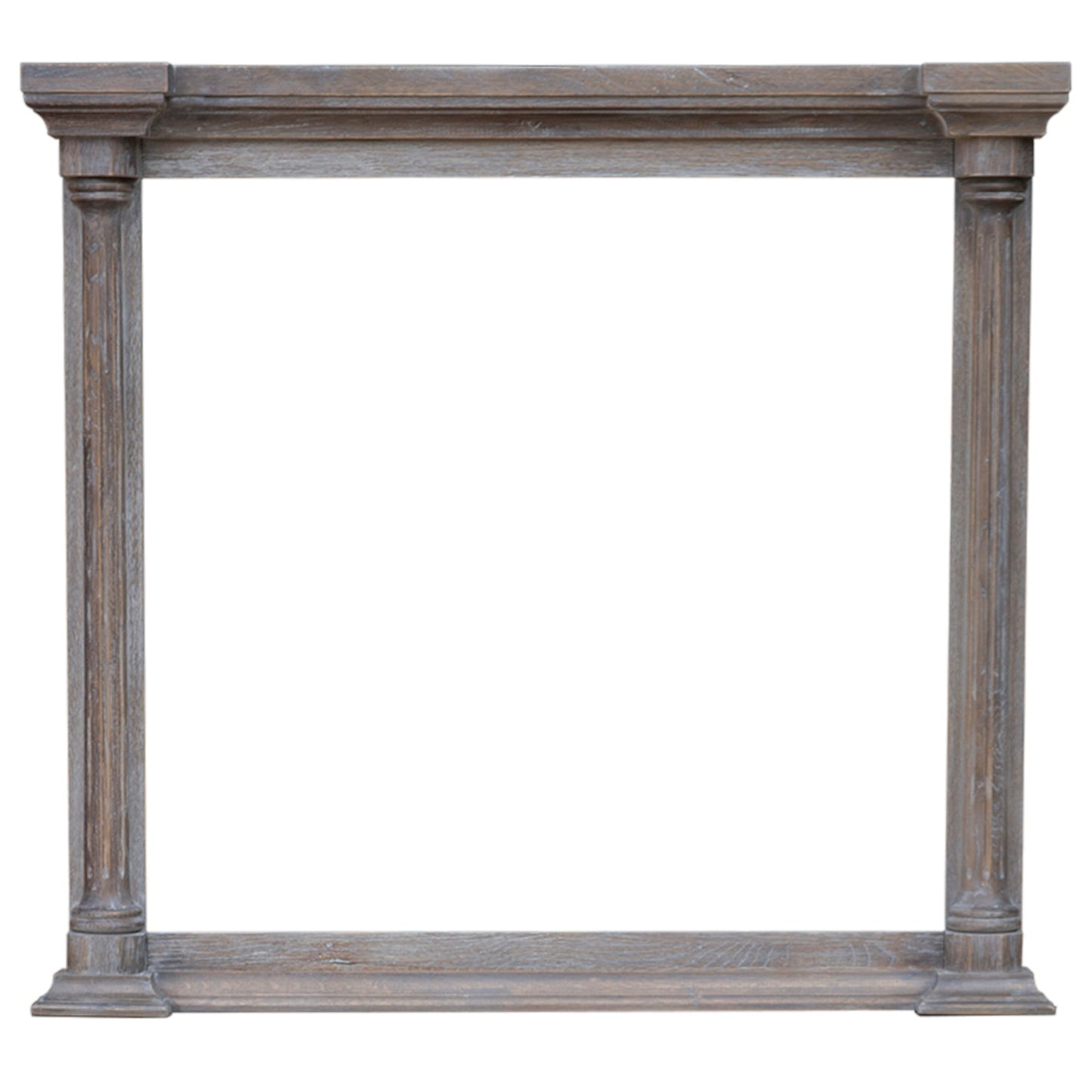 Sunset Trading Fawn Gray Wood Framed Beveled Mirror