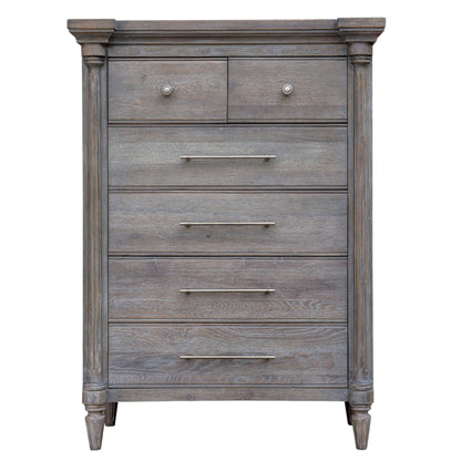 Sunset Trading Fawn Gray 6 Drawer Bedroom Chest