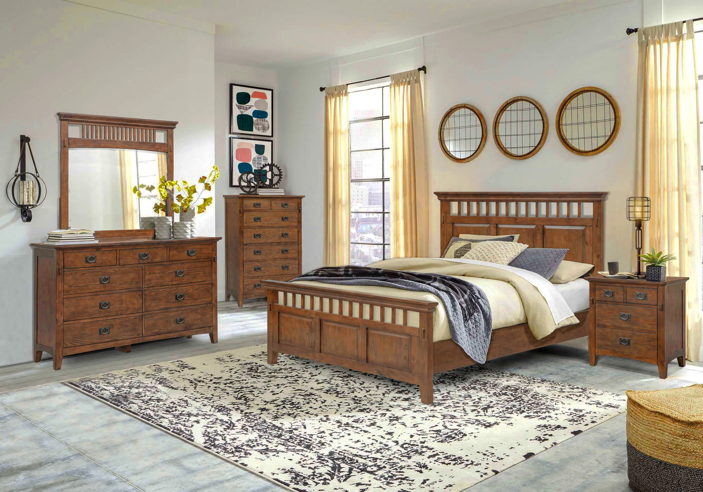 Sunset Trading Mission Bay 5 Piece Queen Bedroom Set