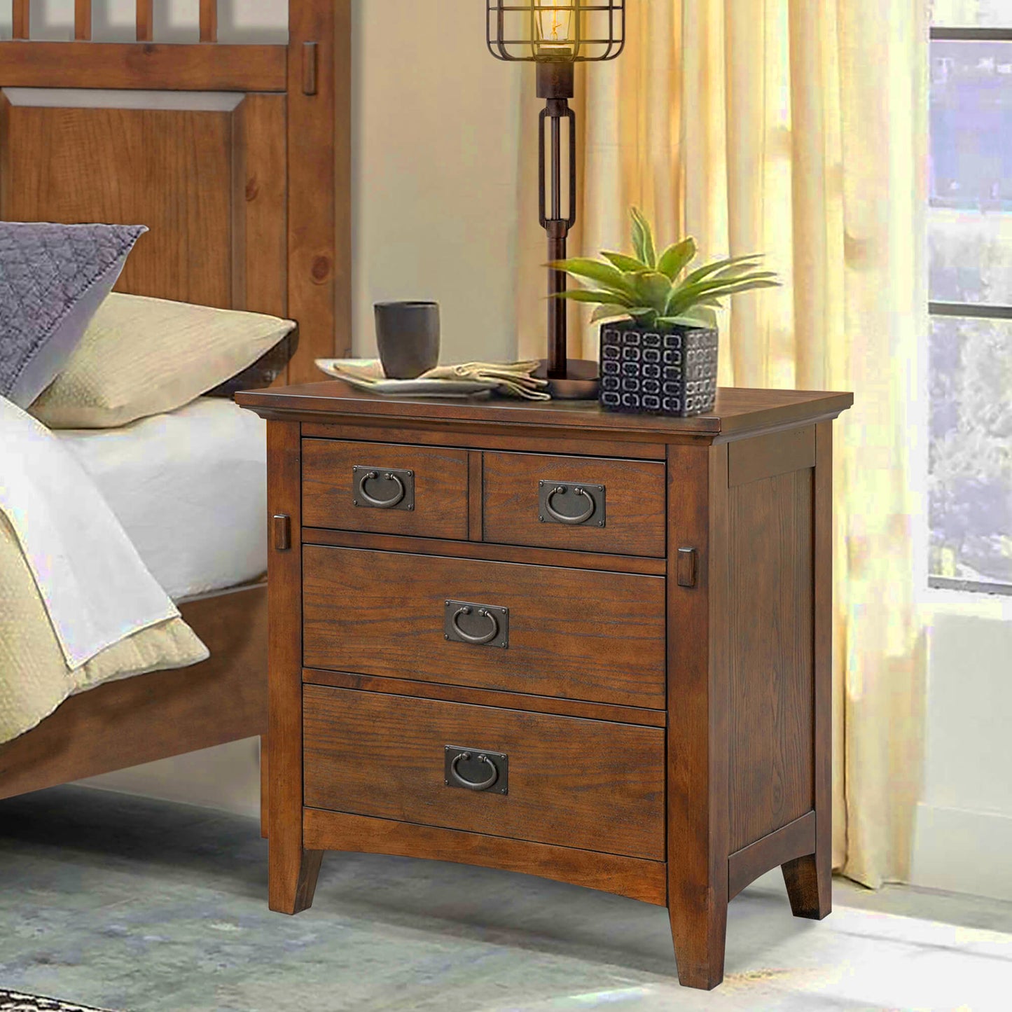 Sunset Trading Mission Bay 3 Drawer Nightstand