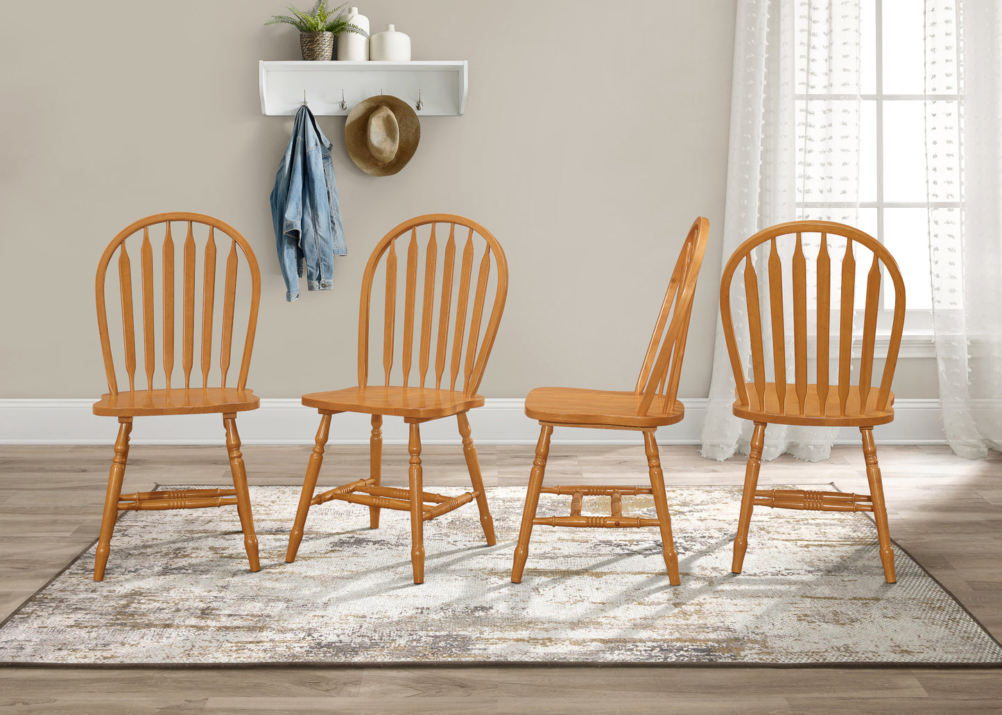 Sunset Trading Oak Selections Windsor Arrowback Dining Chair