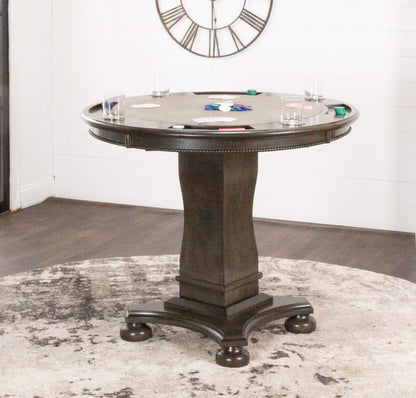 Sunset Trading Vegas 42.5" Round Counter Height Dining, Chess and Poker Table 