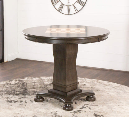 Sunset Trading Vegas 42.5" Round Counter Height Dining, Chess and Poker Table 