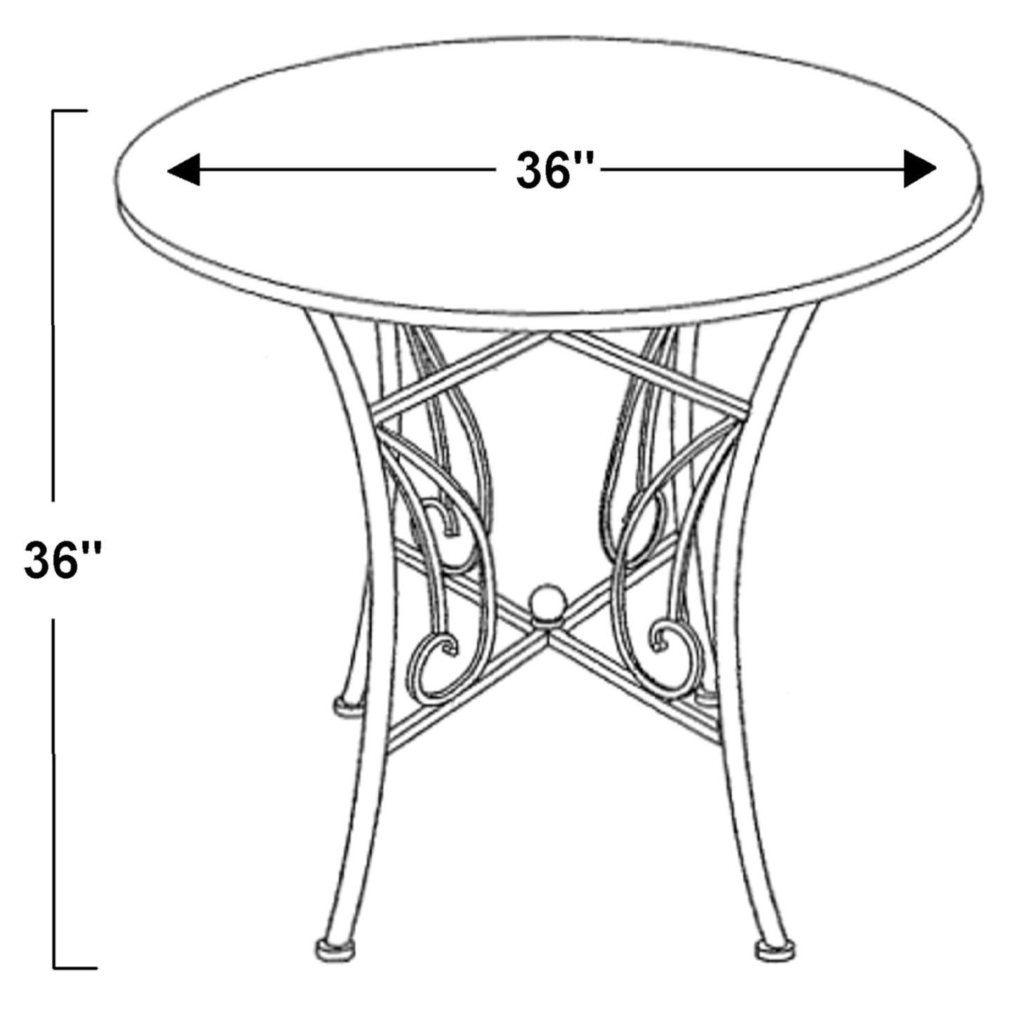 Sunset Trading Dart 36" Round Pub Table