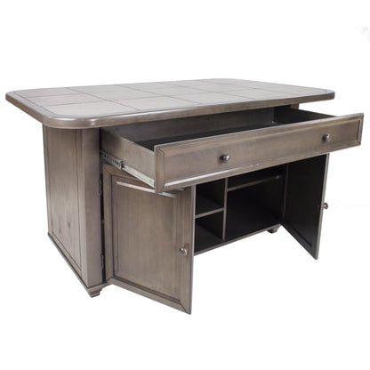 Sunset Trading Shades of Gray Kitchen Island