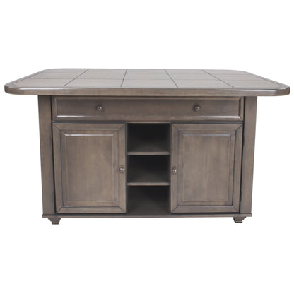 Sunset Trading Shades of Gray 3 Piece Kitchen Island Set