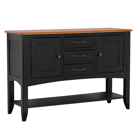 Sunset Trading Selections Sideboard with Large Display Shelf