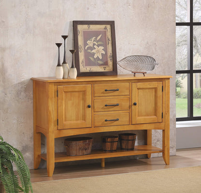 Sunset Trading Selections Sideboard with Large Display Shelf