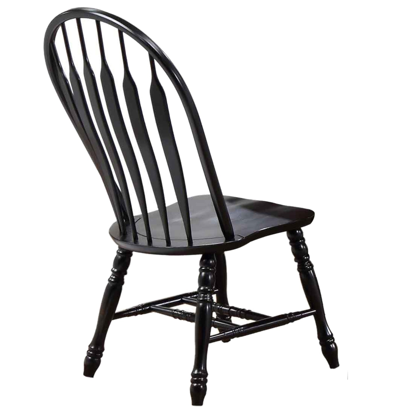 Sunset Trading Black Cherry Selections Comfort Back Windsor Dining Side Chairs