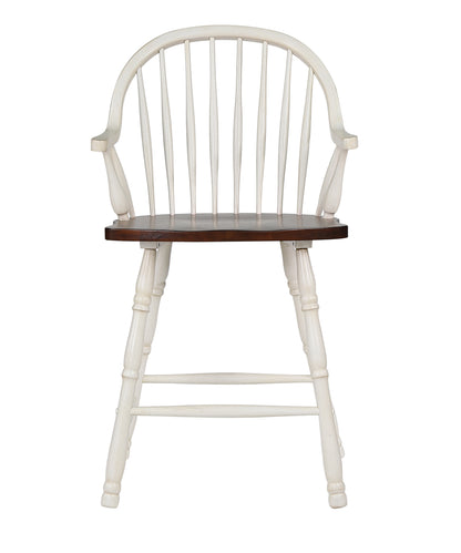 Sunset Trading Andrews 24" Windsor Barstool with Arms