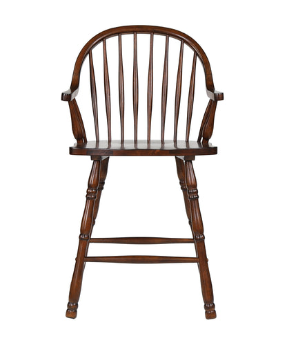 Sunset Trading Andrews 24" Windsor Barstool with Arms