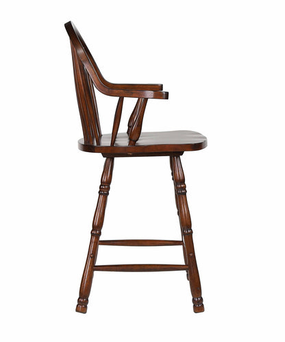 Sunset Trading Andrews 24" Windsor Barstool with Arms