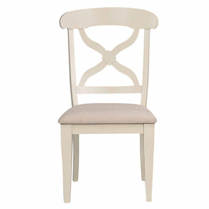 Sunset Trading Andrews Cross Back Upholstered Dining Side Chair