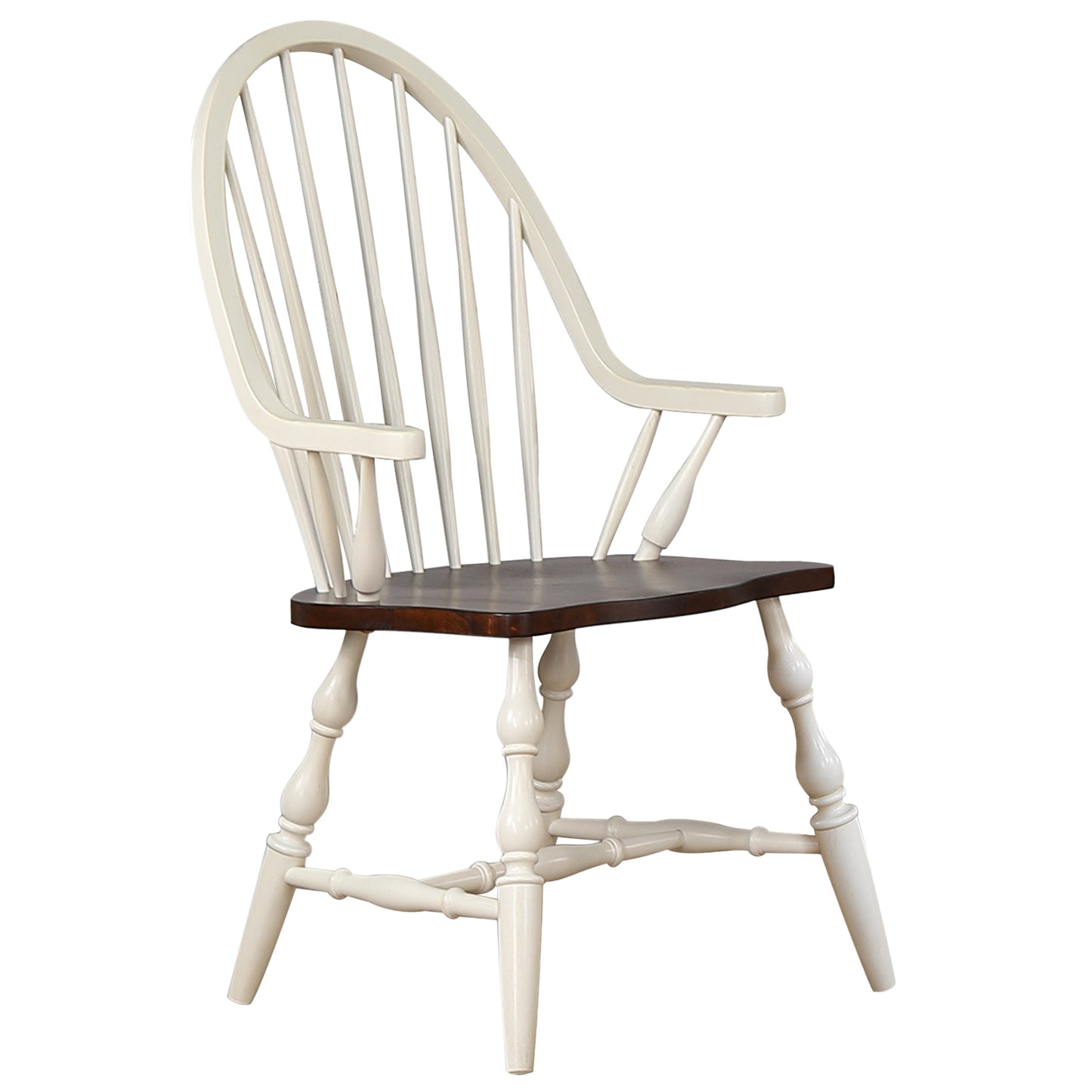 Sunset Trading Andrews Windsor Spindleback Dining Chair with Arms