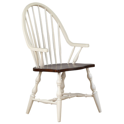 Sunset Trading Andrews Windsor Spindleback Dining Chair with Arms